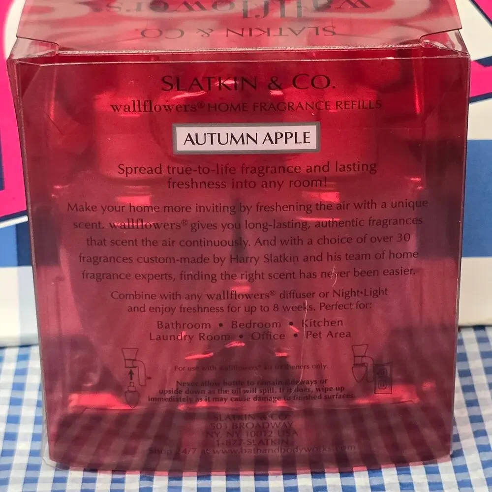 Slatkin & Co / BBW Autumn Apple Wallflowers Home Fragrance Refills 2 Pack Rare